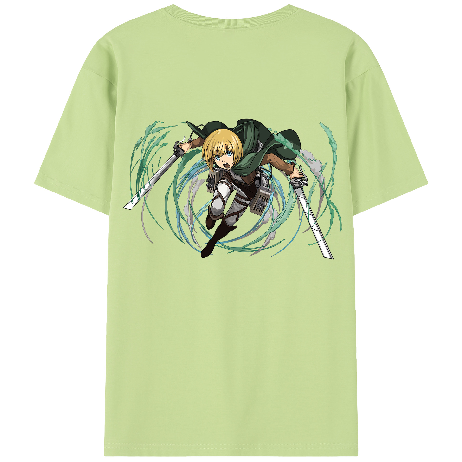 （画像用） 進撃の巨人 アルミン·アルレルト Attack on Titan Armin Arlert 綿100％半袖Tシャツ（背面プリント）